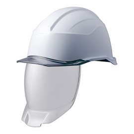 Midori Anzen Samurai 2 Helmet, For Work, Made of PC, Shield Surface, Clear Visor, SC21PCLS RA3 KP, White/Smoke