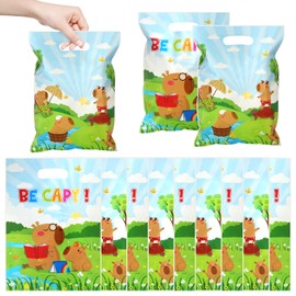 30PCS Capybara Party Favor Bags, 9.8 * 7inch Cute Cartoon Animal Treat Bags for Candy, Goodie Gifts, Birthday Baby Shower Wedding Favors