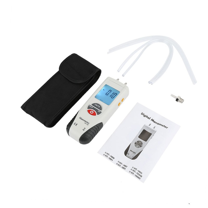 HT‑1890 Handheld Digital Manometer Differential Gauge Air Pressure Meter 11