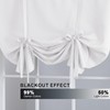 H.VERSAILTEX Pure White Curtain Thermal Insulated Tie Up Window Shade