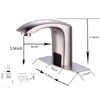 Automatic Sensor Touchless Bathroom Faucet Brushed Nickel Match Pop Up