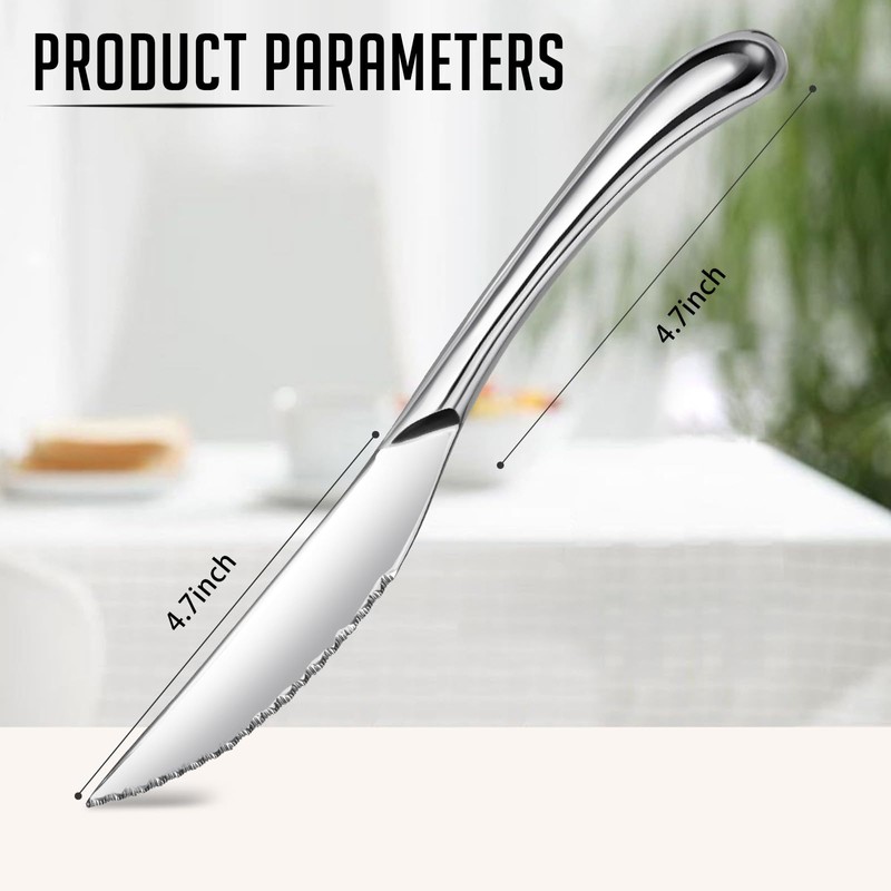 Nice Kitchen Steak Knives Set of 10, Sharp Serrated Steak