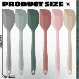 Honeydak 36 Pieces Mini Silicone Spatulas, 8.2 Inch Small Rubber Spatula Heat Resistant Non Stick Seamless Design Flexible Scrapers Kitchen Use Cooking Baking Mixing Tool (Lovely Color)