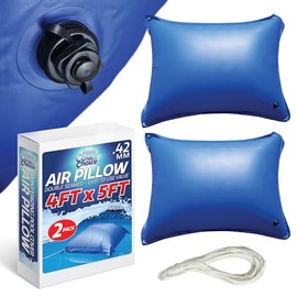 Winterizing Pool Cover 4ft x 5ft Air Pillow 2 Pack, .42MM Thick Vinyl, Easy to use Boston Inflation Valve, Four Reinforced Grommets, 50ft Rope, Double Seamed, Pool Cover Choice 3745-27-02BXCHOICE