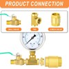 GASHER 2PCS Brass Check Valve 1/2" FNPT Thread, Backflow Prevention,