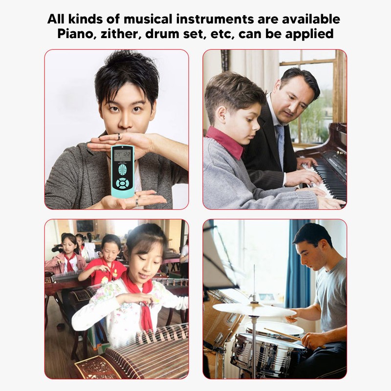 Electronic Metronome Rechargeable High Accuracy Universal Digital Metronome for Guitar