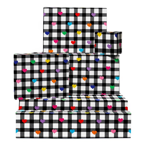 Black And White Wrapping Paper - Gingham Pattern - 6
