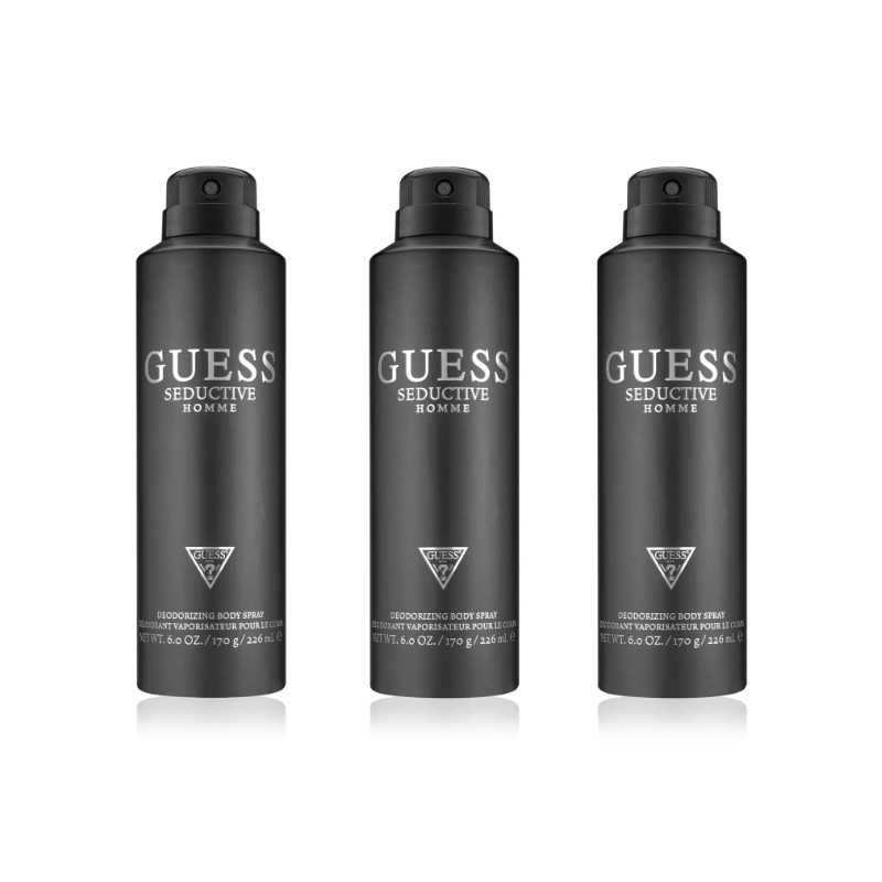 **PACK OF 3** GUESS SEDUCTIVE HOMME for Men Deodorizing Body
