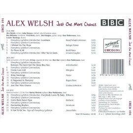 ALEX WELSH JUST ONE MORE CHANCE NEW CD