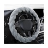 KVAEY Fluffy Car Steering Wheel Cover, 15 Inches Anti-Slip Round