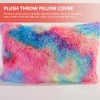 Veemoon Decorative Fuzzy Pillow Covers Rainbow Fluffy Cushions Protector Throw