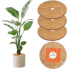 MUGVELL Coconut Fiber Mulch Rings 3 Pcs Natural Tree Protector for Plants