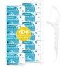 Kingbzis 600 Count Dental Floss Picks – Non-Slip Grip Handle,Non-Breakable
