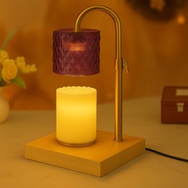 Ugvmn Candle Warmer Lamp with Timer & Dimmer, Adjustable Height Flameless Wax Melt Warmer for Jar Candles, Birthday Gifts for Mom Women Men Friend Sister, House Warming Gift New Home Decor (Purple)