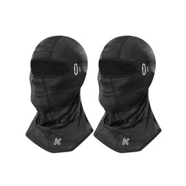 Kutook Balaclava Face Mask Men Motorcycle Cycling Summer Cooling Breathable Headgear Women Elastic UV Protection Hood Mask Black Camouflage 2- Pieces