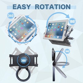【Upgrade】 Tablet Hand Grip Holder & Stand for Tablet Drawing, Reading, Working, Writing, Free Angles, Hanging on Wall