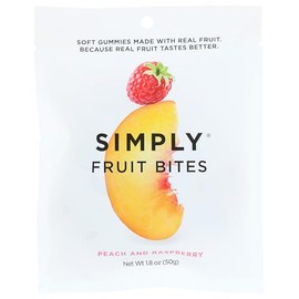 Simply Gum Really Real Gummies (1.8 Ounce (Pack of 1), Peach and Raspberry)