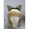 Jhats Cat Ears Headband Gold Glitter Filigree