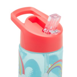 Smash Water Bottle 450ml -Light Blue Rainbow Design