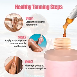 Tanning Drops with Tanning Gel,Sunless,Enhances Natural Skin Tone and Glows Healthy Radiance. Suitable for Both Men and Women