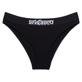 Savage X Fenty, Women's, Showgirl High-Leg Bikini, Caviar, 1X