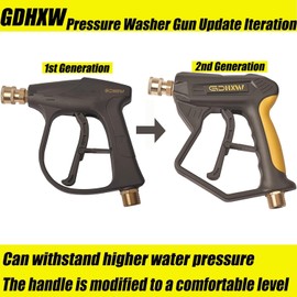 GDHXW 2 Liter Foam Cannon Pressure Washer Gun Heavy Duty Car Foam Blaster Big Mouth Adjustable Snow Foam Lance Thick Foam with 5 Nozzles and Quick Connector