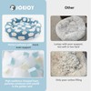 JOEJOY Jacquard Donut Round Dog Beds Medium Sized Dog,Blue 30x30x8in,
