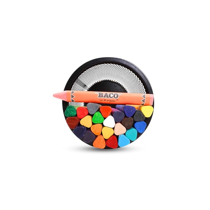 Baco | Crayones Jumbo Triangular - Caja con 24 Piezas,