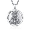 ADMETUS St Nicholas Medal Sterling Silver Saint Nicholas Necklace for
