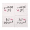 20 Napkins 'Just Married' 33 x 33 cm – Taupe