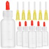 Ciieeo 6sets Glue Applicator Bottles Squeeze Dispenser Caps for Inks