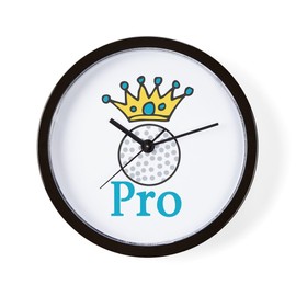 CafePress Golf Pro Crown 10" Wall Clock for Livingroom, Kitchen, or Office