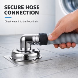 Washing Machine Floor Drain Connector with 90° Hose Adapter