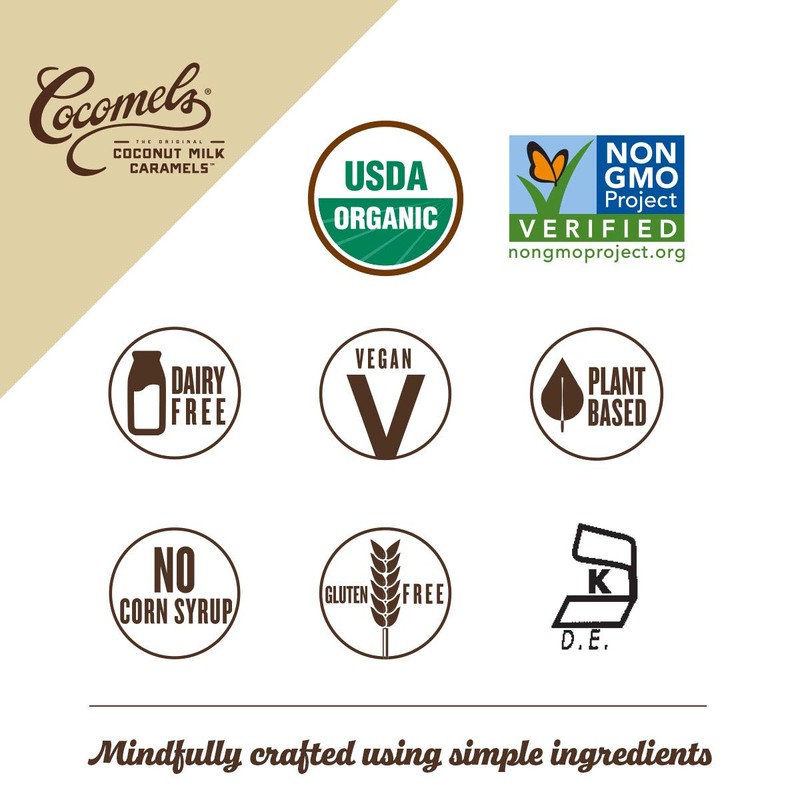 Cocomels Coconut Milk Caramels With Coconut Sugar, Organic Candy, Dairy