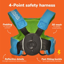 Trunki ToddlePak - Fuss Free Baby Walking Reins and Toddler Safety Harness – Bert Bear (Blue)
