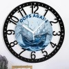 25cm Circular Iron Wall Clock with a Outlet and Plugsheet