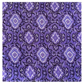 Wyoming Traders Unisex Casual Adult Lightweight Breathable Paisley Purple/Black Regular Jacquerd Silk Scarf, 34.5"