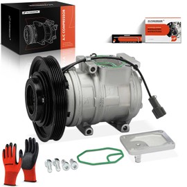 A-Premium Air Conditioner AC Compressor with A/C Clutch (w/ 5-Groove Pulley) Compatible with Honda Accord 2.2L 1990 1991 1992 1993, with 10PA17C Compressor