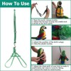 ASOCEA Adjustable Bird Harness Leash,Parrot Harness Leash Pet Anti-bite Training
