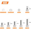 HELIFOUNER 210 Pieces M5 x 6mm /8mm /10mm /12mm /16mm