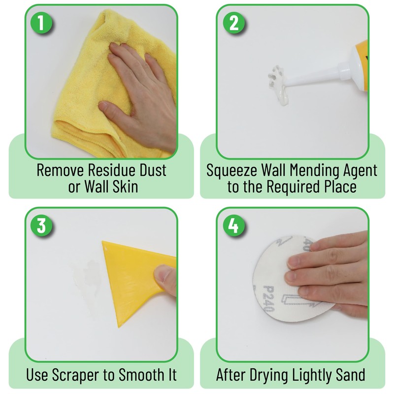 Bates- Drywall Repair Kit, Wall Spackle Repair Paste(120g), Drywall Patch