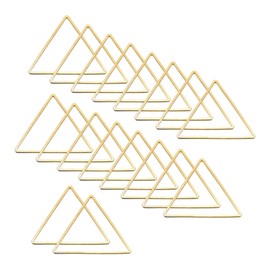 PATIKIL Beading Hoop Earrings, 60 Pcs Triangle Beading Findings Copper Hoop Earring for DIY Crafts Making Earring Necklace Making(29mm, Gold)