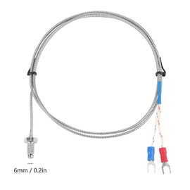 K Type Thermocouple, M6 Screw Fine Thread 0-400℃ K-Type Thermocouple Sensor K Type Thermocouple Wire Replacement