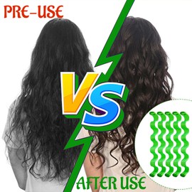 SZSMW 36 Haarwickler - Wellen - Lockenwickler Lange Haare - Geeignet FüR Alle, Die Ihre Eigenen Welligen Frisuren Erstellen MöChten, Geeignet FüR Alle Haartypen (30 Cm, Mit 2 Styling -Haken)