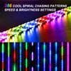 Ehaho 2 Pack 1FT LED Whip Lights With Spring Base,