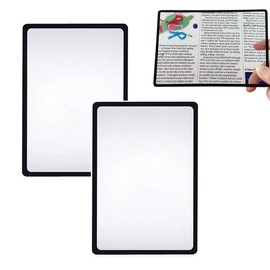 BIRLOZA Pack of 2 Magnifying Glass for Full Pages Fresnel Lens Magnifying Glass Large Magnifying Glass Whole Pages Lens Magnifying Glass for Seniors and Reading Books 18 x 12 cm