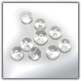 Pilkmaxx Glass Beads Transparent for Texas & Carolina Rig, Predator Mounting, Predatory Fish Assembly, Pike Mounting, Fishing for Predatory Fish, Texas Rig, Size/Package Contents: 6 mm / 10 Pieces
