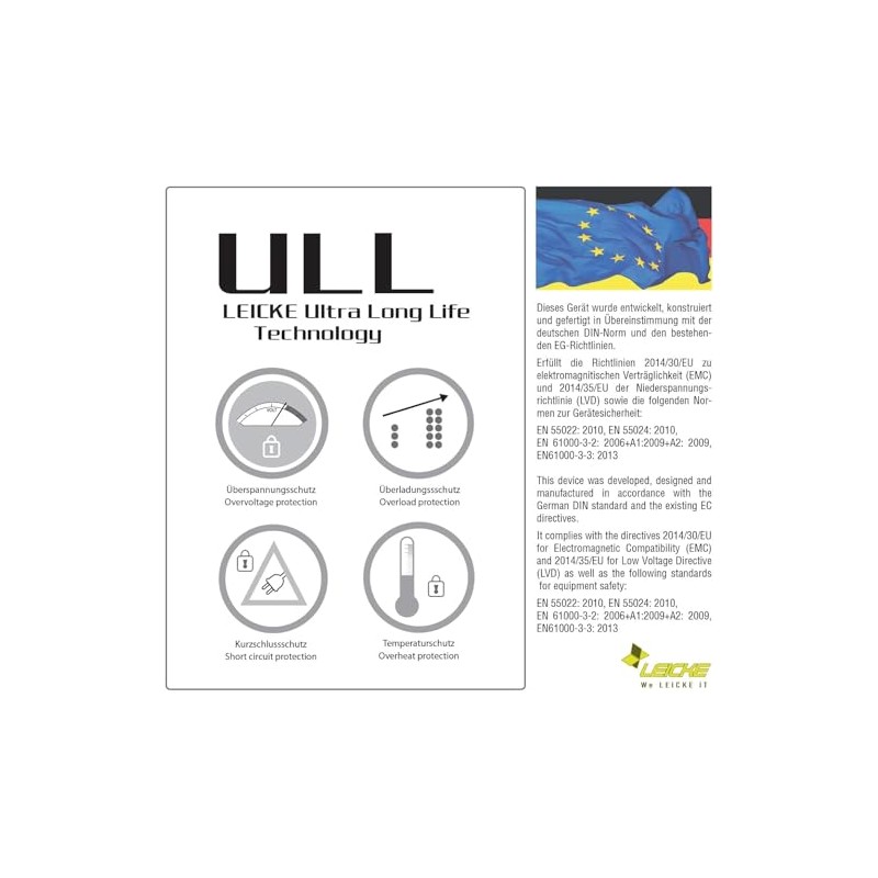 LEICKE Ull Universal Power Supply, 5.5 x 2.5 mm Plug