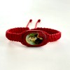 Pulsera Roja De San Benito Tejida Doble Macrame Ajustable New