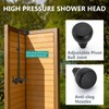 Aolemi Outdoor Shower Kit, 3-Inch Center, 2-Handle, Matte Black